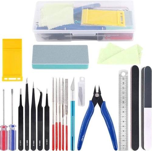 21Pcs Modeler Basic Tools Craft Set Hobby Building Tools Kit for Assembling Miniatures Mecha Car Model Building