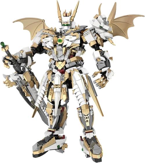 HIGH GODO Hero Mech Building Blocks Set for Adults，Golden Armor Robot Model Building Kit with Classic Swords, Hard Core Chinoiserie Style Collectible Ninja Gifts for Man Teens Ages 14+ (1609 Pieces)